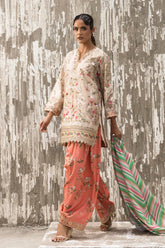 Stitched Luxury Embroidered Short Shirt + Shalwar + Dupatta